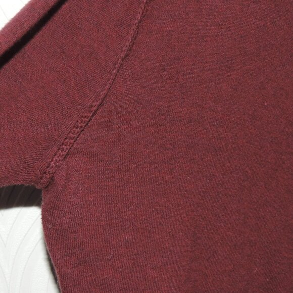 BURBERRY BRIT Classic Cardigan sz L Color Box Dark Red - Picture 5 of 13